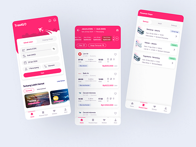 TraviGo - Ticket Online Booking app design booking figma mobile ui ticket ui