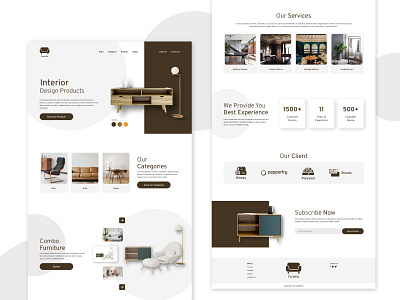 Custom Furniture Website Design figma landing page ui uidesign uxui