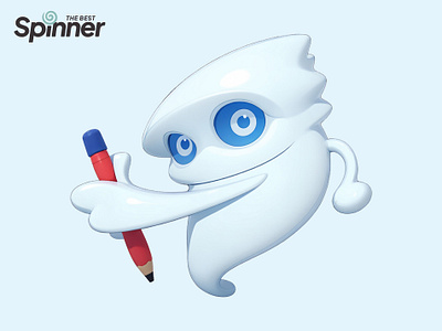 The Best Spinner Logo and Mascot Design 3d branding cartoon character cute design icon illustration logo mascot pastel pencil rendering spinner tornado wind