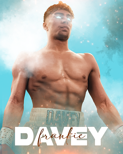 Frankie Davey boxing poster adobe photoshop boxing poster graphic design mma poster poster sports design sports poster
