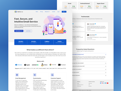 Mail Server Website UI Design mail project mail server mail services mail website ui ui design uiux user interface web ui website