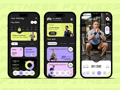 Fitness App UI android app design design fitness app fitness app design fitness club fitness tracker fitness trainer app fitness ui graphic design gym app ios mobile app mobile app design mobile ui sport training ui ux workout app