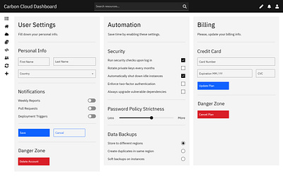 IBM Cloud Dashboard Redesign UI application graphic design redesign ui uiux