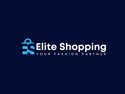 Elite Shopping logo design. branding design graphic design illustration logo