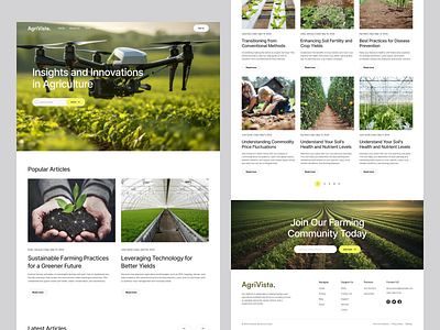 AgriVista. - Agriculture Website (Blog page) by Rubel Ahmed on Dribbble