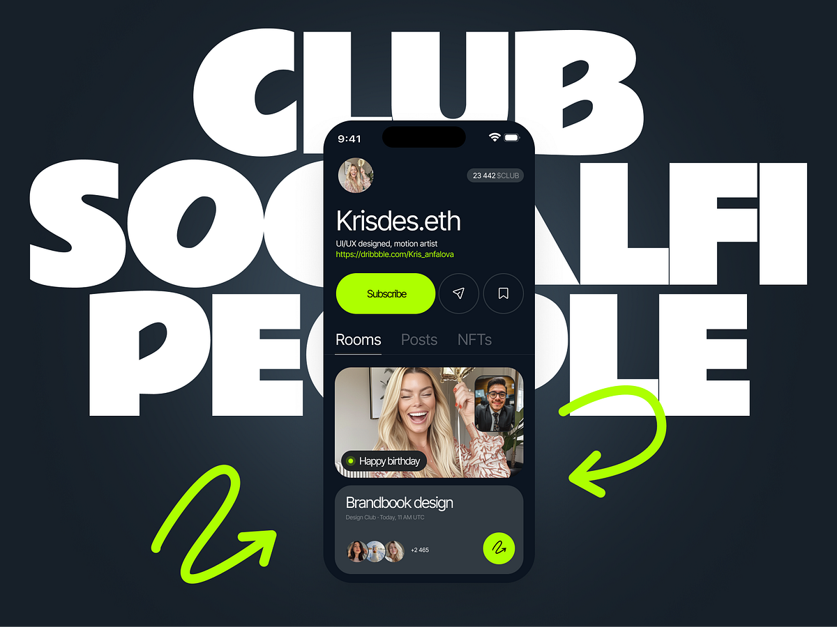 SocialFi app UI design by Kris Anfalova on Dribbble