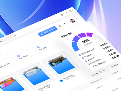 Cloud File Storage - Yollobox clean cloud dashboard collaboration tools dashboard design file file management file storage file storage dashboard interface manager product design responsive saas storage ui uiux ux