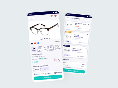 Lenskart UI Redesigned for better product experience branding colour design e commerce eye wear minimal product page shopping typography ui user experience ux visual webdesign
