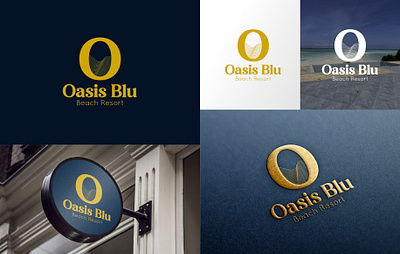 Oasis Blu branding design graphic design illustration logo typography vector