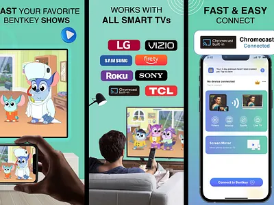 Bentkey TV App Store Screenshots app store screenshots app visual mockups snapshots