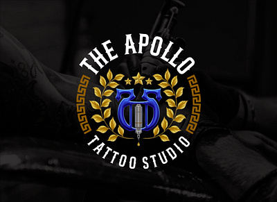 The Apollo Tatto Studio branding design graphic design illustration logo typography vector