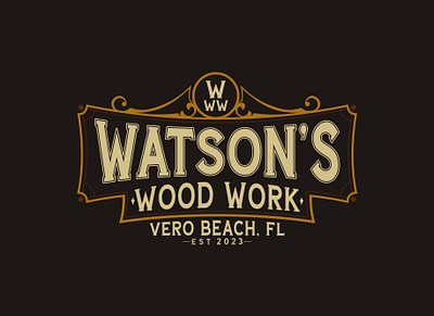 Watson's Wood Work branding design graphic design illustration logo typography vector