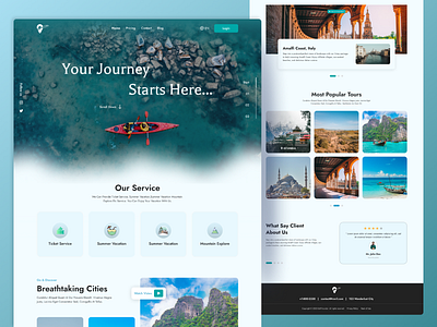 Tourist - Travel Agency Landing Page design landing landing page modern saas tour tourism tourist travel travel agency travel agency landing travel agency landing page travel company landing page travel design travel landing page traveling trip trip landing page uxdesign web design