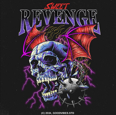Sweet Revenge artwork band merch clothing drawing graphic designer illustration merchandise streetwear t shirt design