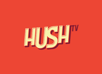 Hush Tv branding design graphic design illustration logo typography vector