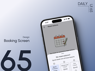 Day 65: Booking Screen daily ui challenge mobile app design reservation modal design ui ui design ux visual design