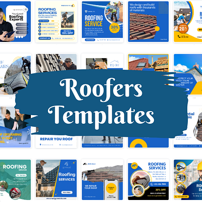 Social Media Posts for Roofers (Canva Templates) business social media templates social media post templates social media templates