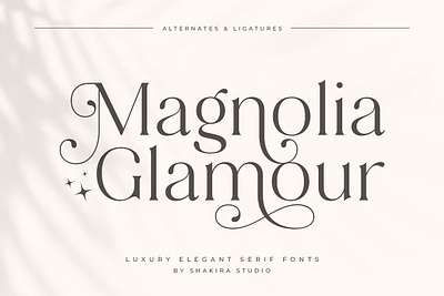 Magnolia Glamour - Luxury Serif font fonts magnolia glamour luxury serif typeface typography