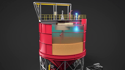 Paste Thickener 3d after effects aggregate animation c4d cinema 4d construction design dynamics heavy machinery machinery minimal mud ping simulation sonar water