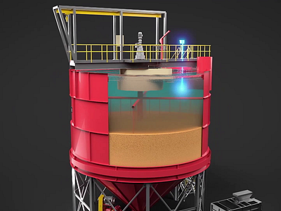 Paste Thickener 3d after effects aggregate animation c4d cinema 4d construction design dynamics heavy machinery machinery minimal mud ping simulation sonar water