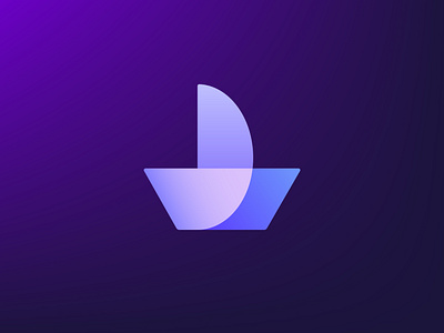 Boat logo design (unused) boat branding craft direction dynamic fast forward gradient logo marketing ocean sea transparent