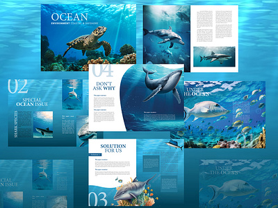 [Book Layout Design] Ocean book design design graphic design layout design