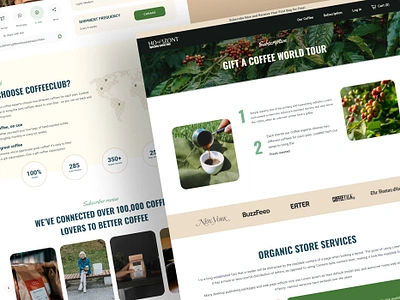 Horizont - Coffee Subscription Service Website UI/UX design artisanal coffee coffee coffee beans coffee blends coffee club coffee gifts coffee roasters coffee website curated coffee fresh coffee gourmet coffee home brewing monthly delivery organic coffee premium coffee single origin coffee subscription service ui uiux website