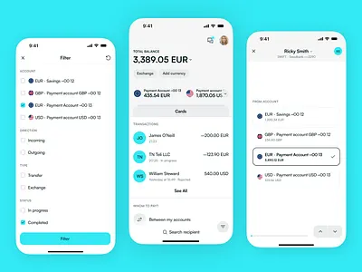 Mobile Bank App android bank fintech ios mobile app product design ui ux