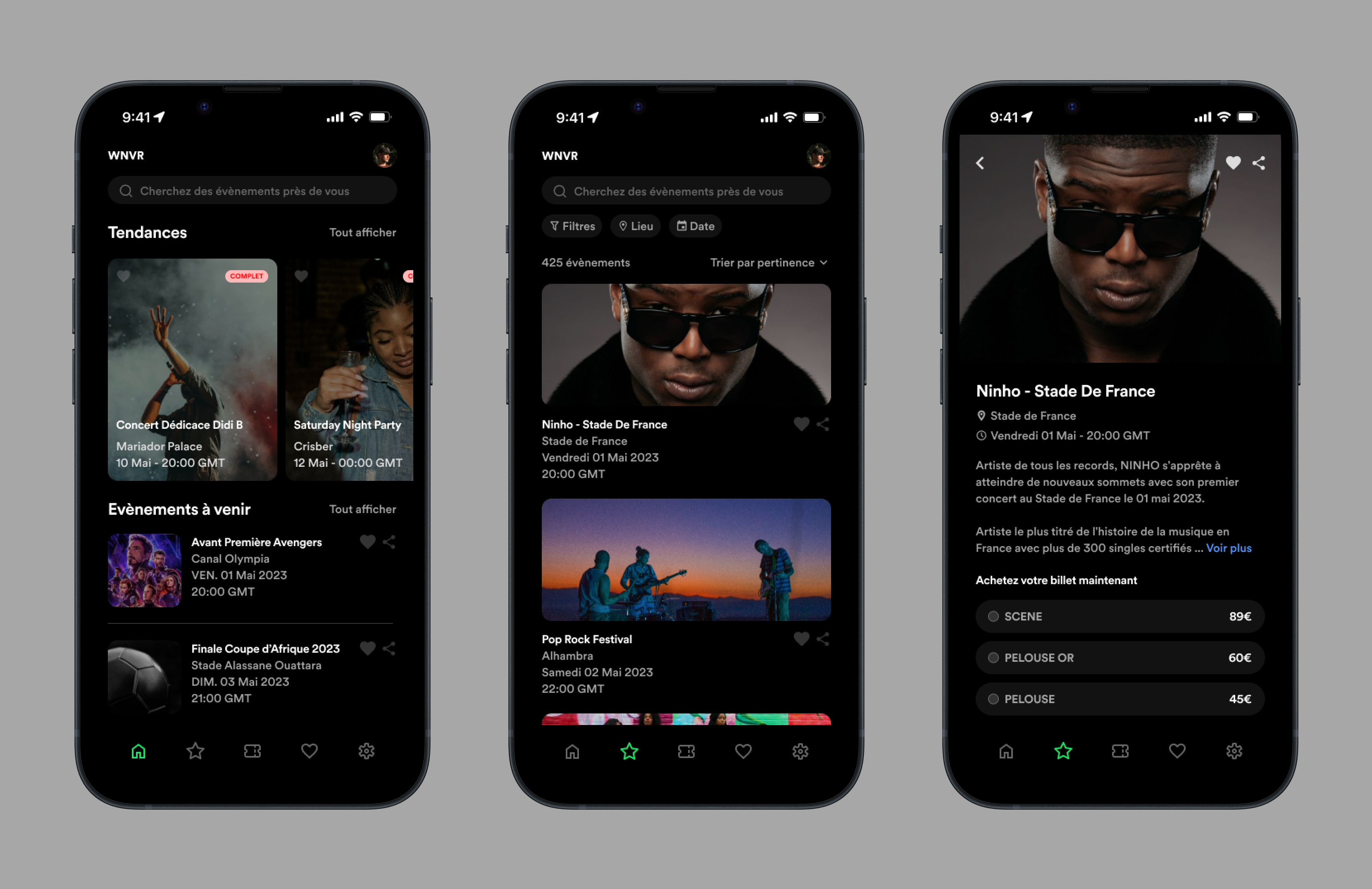 Example of WNVR - Event Ticketing App