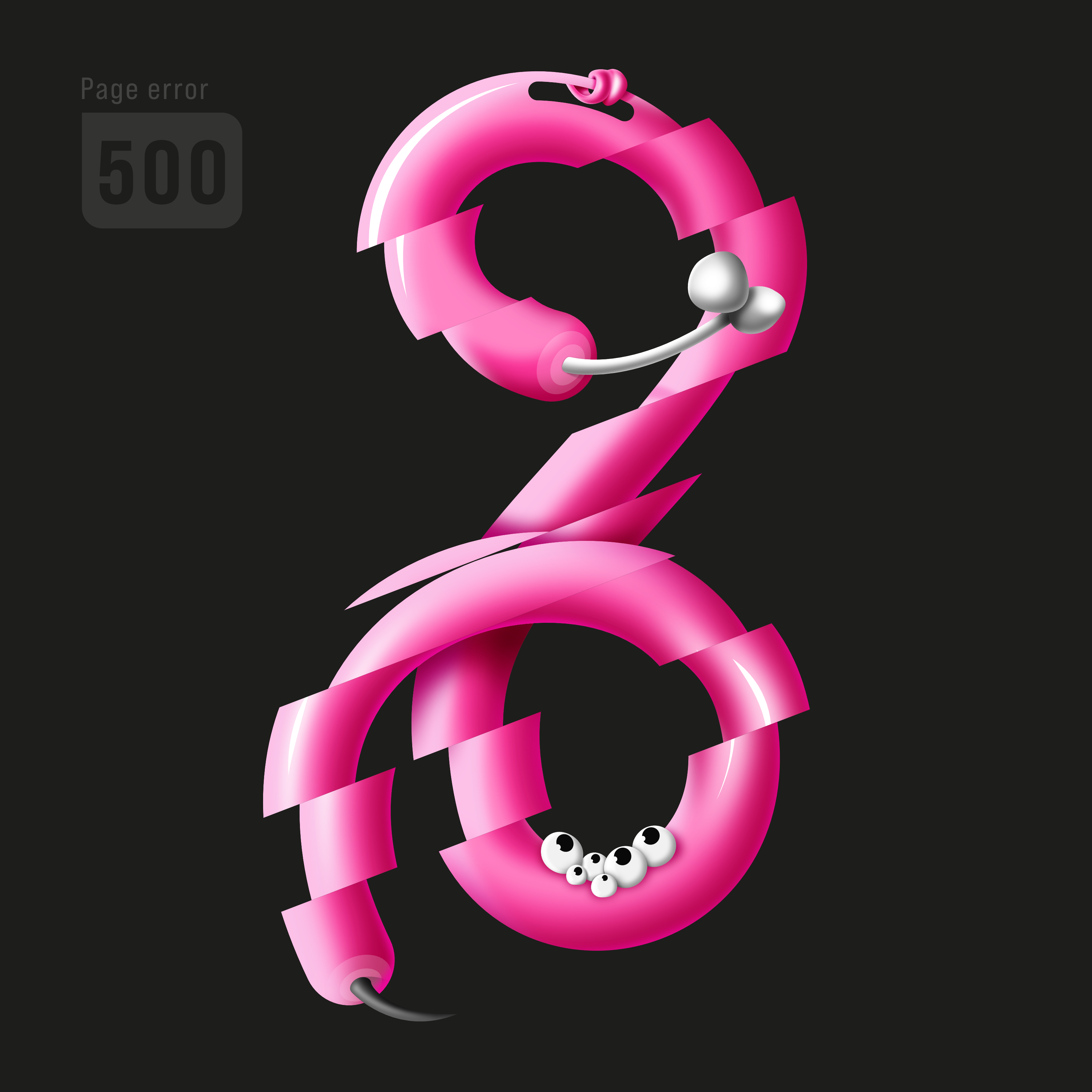 Page error: 500 Internal Server Error aff affinity designer bone character error 500 illustration shifted vector worm