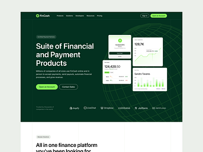Fintech Landing Page banking banking website finance financial website fintech fintech platform fintech saas fintech startup fintech website design hero section landing page payments personal finance app saas web saas web platform saas website startup ui ux web design webdesign