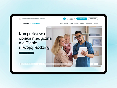 Przychodnia Rzeszowska clinic design figma health medic medical portfolio product ui ux webdesign