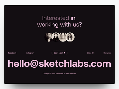 Skecthlabs Design Agency - Footer design agency branding design design agency footer graphic design landing page product design ui web design website