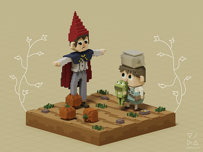 Over The Garden Wall Voxel Fanart 3d art isometric magicavoxel otgw fanart over the garden wall over the garden wall 3d voxel voxel art