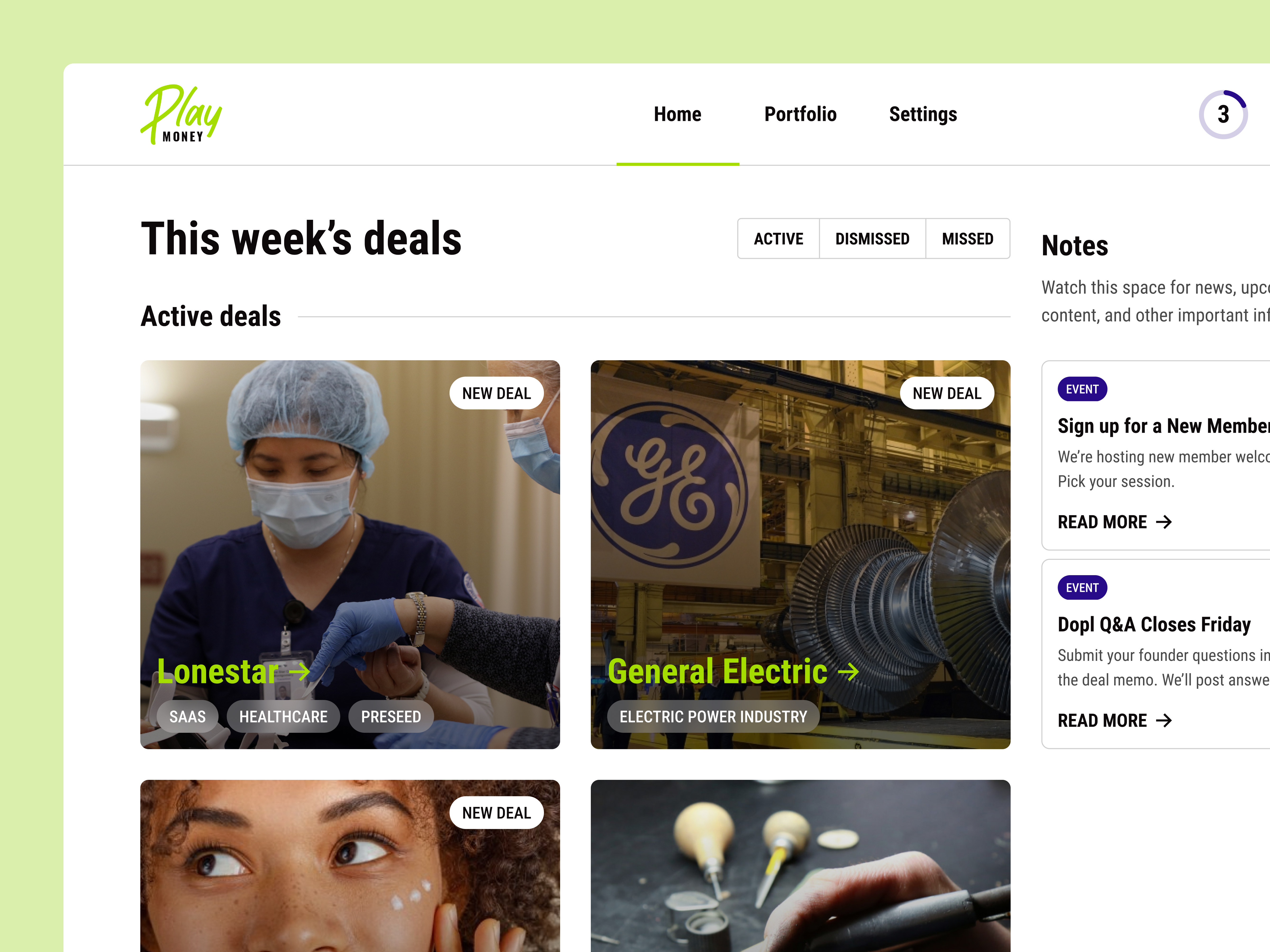 Investing platform / Homepage + Invest Flow application cards dashboard design events free investments notes portfolio product design saas user side web web app wizard