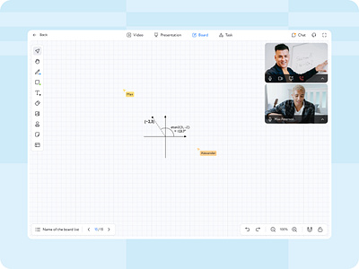 Whiteboard education platform design ui ux