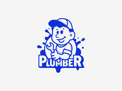 Logo design - Plumber branding graphic design key visual logo plumber