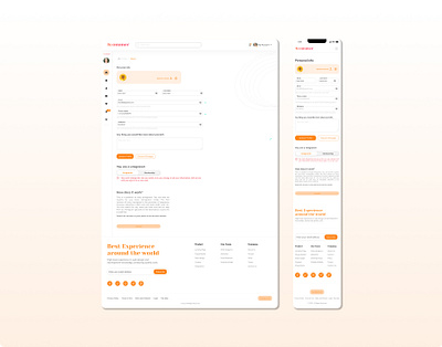 4comer project/profile landing page profile profiledesign ui ux