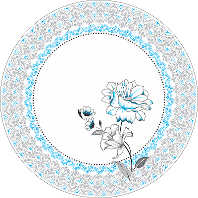 melamine plate design with vector flowers pattern creative abstract branding design flower graphic design illustration vector