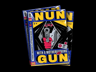 Trent Reznor & Atticus Ross – Nun with a Motherf*&*ing Gun alan moore animated cover atticus ross comic comic book grapic novel gun hardboiled illustration motion design nun plastic wrap pulp stickers trent reznor tv series typography vintage watchmen wink