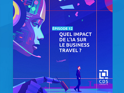 "What impact will AI have on business travel ?" artificial artwork business design digital illustration digitalart ia illustration illustrator intelligence pop art travel