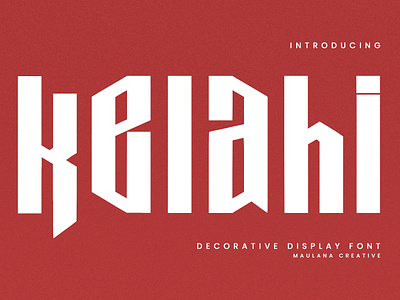 Kelahi Decorative Display Font animation branding design font fonts graphic design illustration logo nostalgic ui