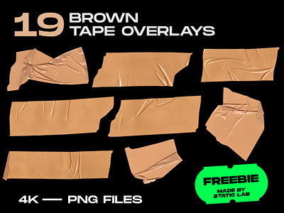 19 Brown Tape Overlays (*FREEBIE*) background black tape grunge texture textures