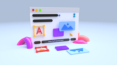 3D - landing page illustration web uiux 3d 3dmaterial animation best branding color colors design graphic design illustration logo mesh motion graphics realistic trending typography ui uiux vector