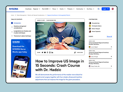 Medical Education - Article Page agency article blog design education fabulo layout medical medicine page post ui ux web design website