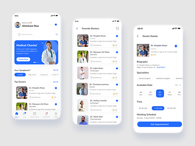 Doctor Appointment app Design android app design app app design app ui app ui ux doctor app doctor appointment app figma app design figma design figma ui ux ios app design mobile app mobile app design ui ux design