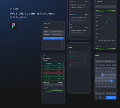 Live Studio Streaming Dashboard, UI UX Case Study dashboard ui ux