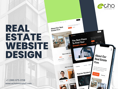 Real estate website design graphic design ui