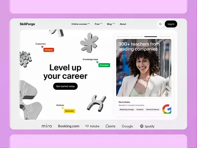 Empowering Learning with a Community-Driven Platform career courses creative agency design designer digital agency education exploration inspo it landing page learn marketing marketing agency ui design ux design uxui design web website website design