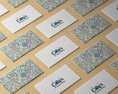Branding for a local Cake Company baking branding business card cake pastel